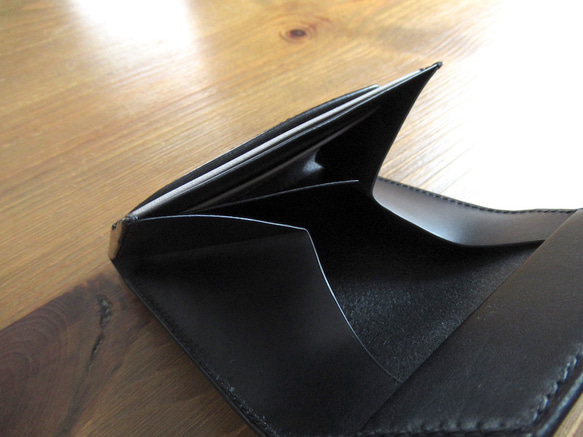 コンパクト財布　手縫い　小さい財布　ミニ財布　手のひらサイズ　革財布　ブッテーロ　Maine マイネ　革財布　 4枚目の画像