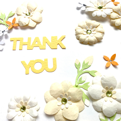 クラフトパンチパーツ》HAPPY BIRTHDAY、THANK YOU 花束セット③