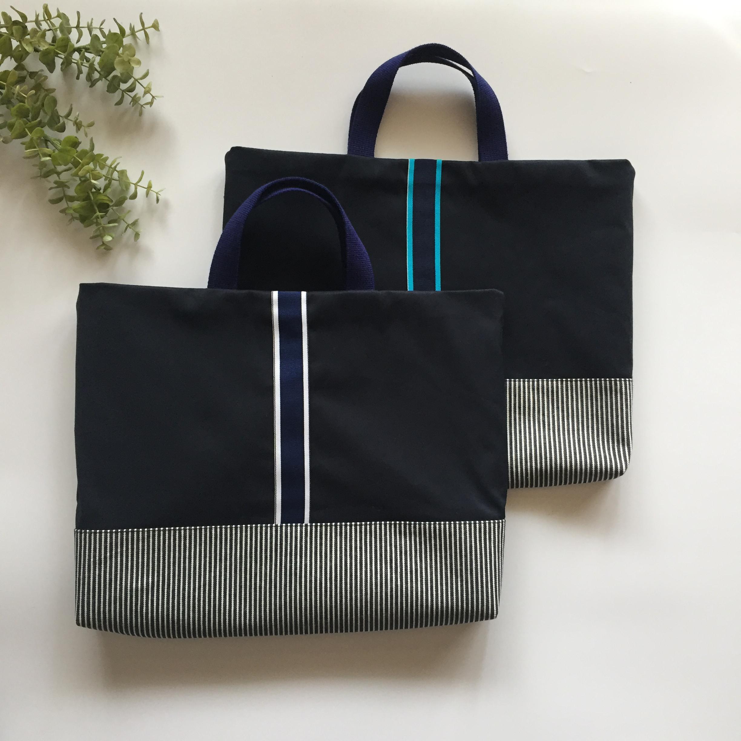 PON 入園グッズ ブルーグレー×濃紺デニム風 ハンドメイド PON 入園グッズ ブルーグレー×濃紺デニム風 ハンドメイド PON