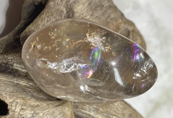 虹 ルチル 入り ガーデンクォーツル 約5cm ガーデンクォーツ ⭐️ 虹入り ルチル内包 タンブル 天然石 東洋占星術