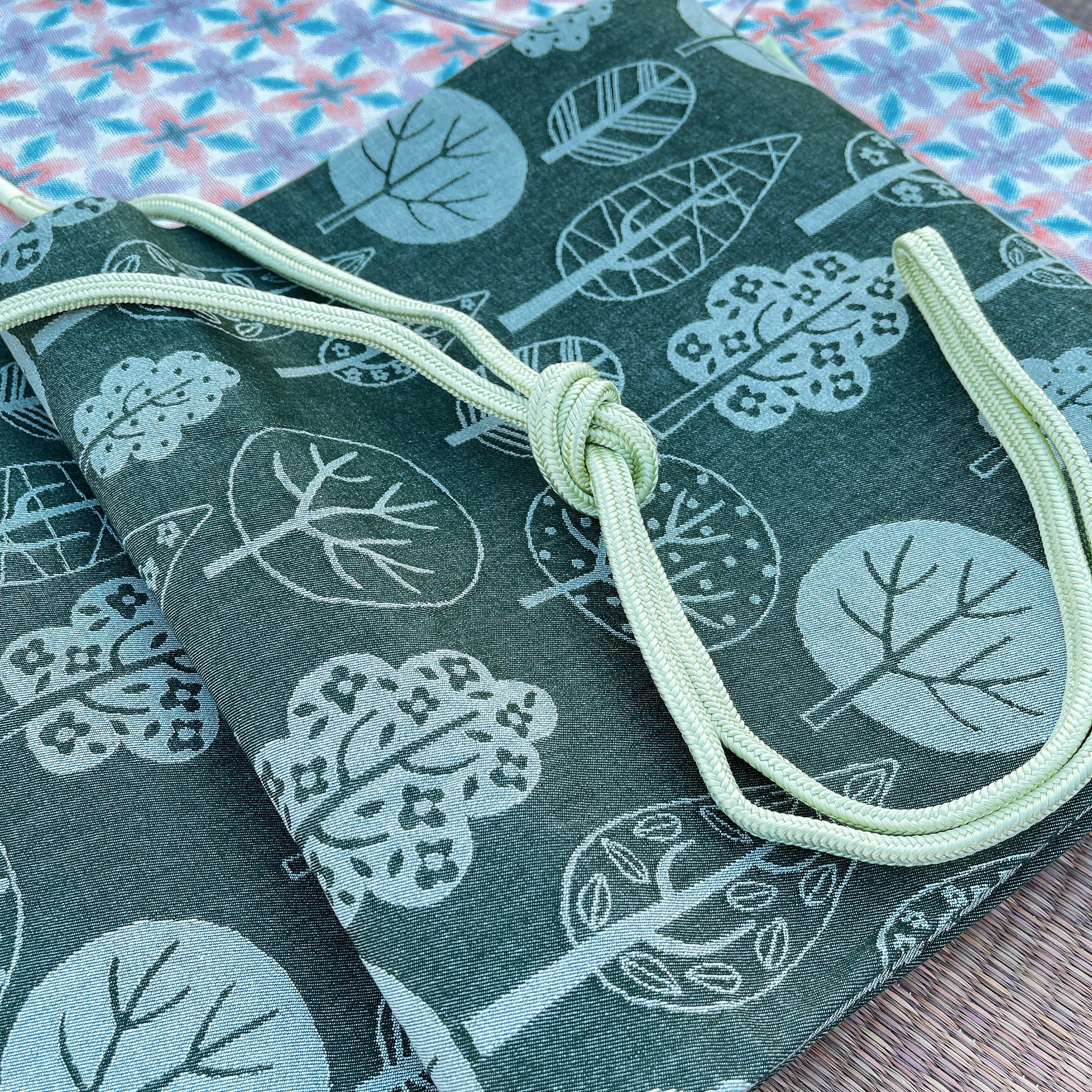 Sale❣️京袋帯　ナチュラルな季節に　木を見て森を見ず 木々と雪花 　和ラボ帯やオリジナル帯