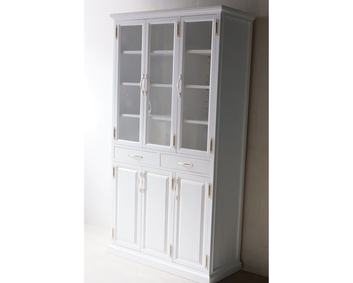 アーチホワイト（つや消しの白）の食器棚2 チェスト・キャビネット