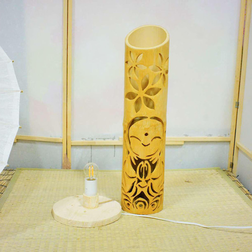 竹灯り・竹あかり・竹灯籠・竹灯篭・竹ランプ ～～ 癒しの灯り☆花地蔵