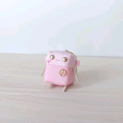 ロボchi7号 マスコット┃ロボット ぬいぐるみチャーム　ピンク 3枚目の画像