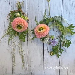 ラナンキュラスのリース（スワッグ） 一枚目画像右側の商品 最大幅 約  