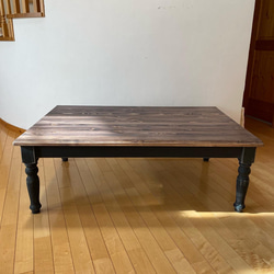 アンティークペイントシャビーのこたつテーブル 1枚目の画像