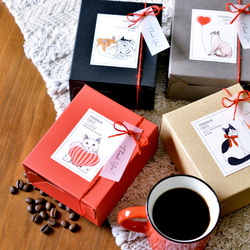 【バレンタイン限定】猫のコーヒーギフトBOX(ドリップバッグ5袋入り)【コーヒーの種類が選べる】自家焙煎珈琲/プチギフト 15枚目の画像