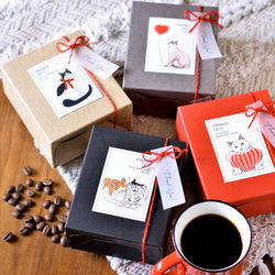 【バレンタイン限定】猫のコーヒーギフトBOX(ドリップバッグ5袋入り)【コーヒーの種類が選べる】自家焙煎珈琲/プチギフト 18枚目の画像