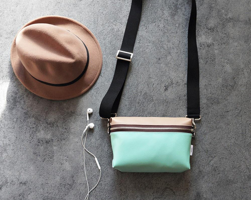春色 パステル ミニショルダーバッグ（ミントグリーン）斜め掛け