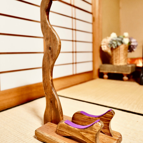 三味線スタンド 木製 組み立て式 手作り