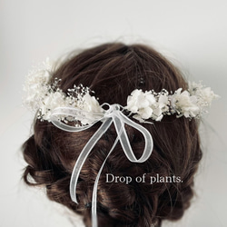 結婚式　花冠　フラワークローム　ドライフラワー 3枚目の画像