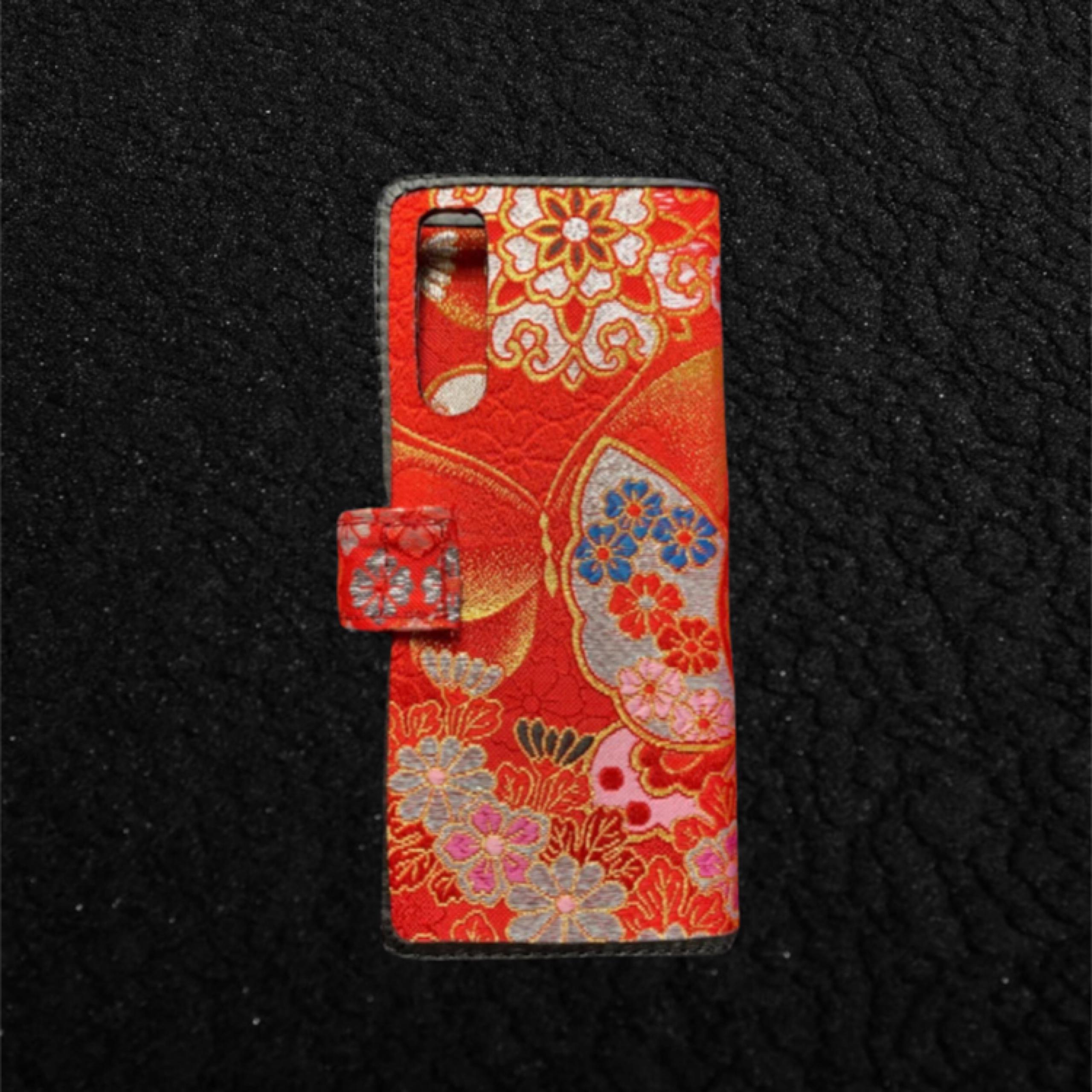 MKC ORIGINAL 西陣織×革手帳型携帯ケース