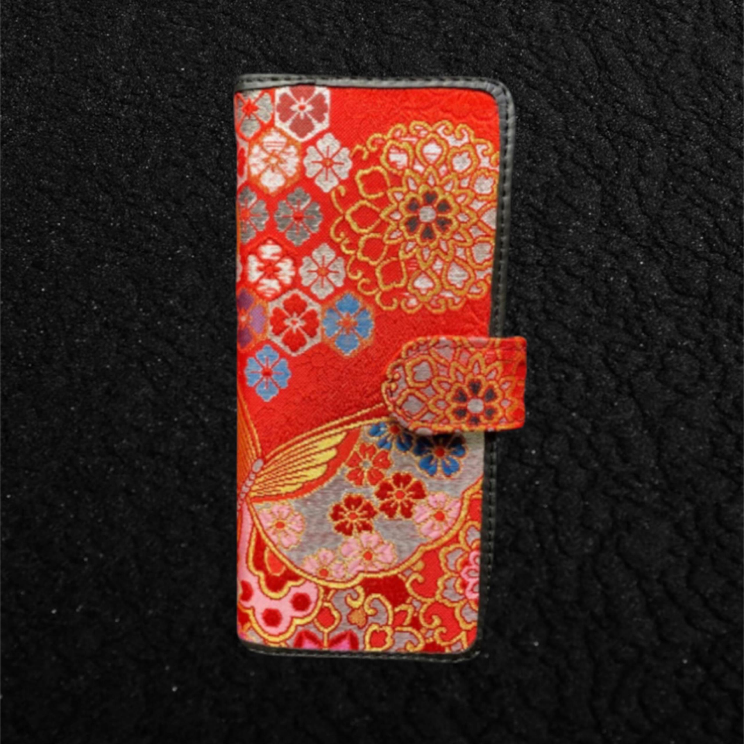 MKC ORIGINAL 西陣織×革手帳型携帯ケース