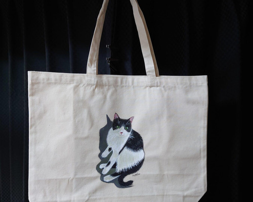 皇帝ダリア　わんこと仔猫　(片面パネル) トートバッグ 皇帝ダリア わんこと仔猫 (片面パネル) トートバッグ 2wayトート