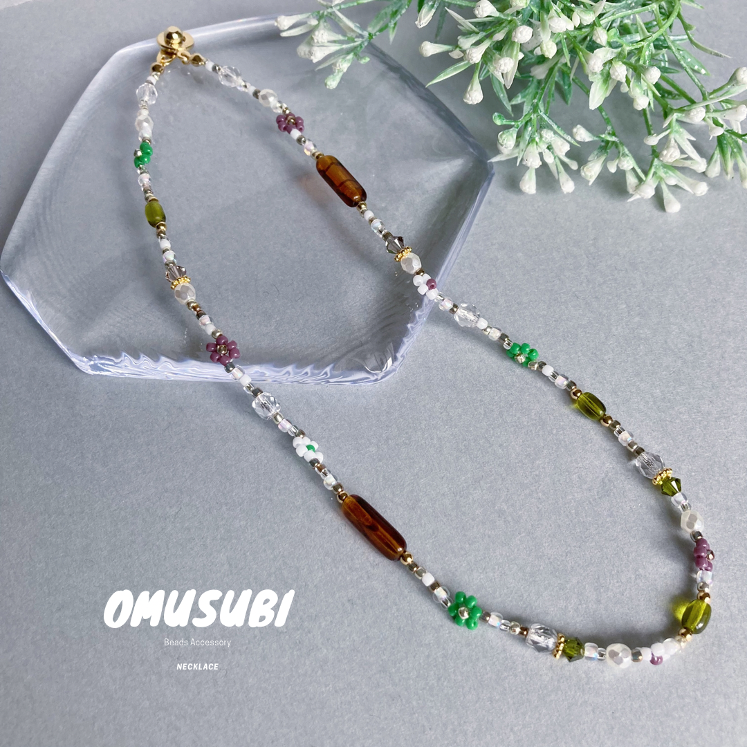 琥珀 ネックレス ハンドメイド ビーズ ブレスレット