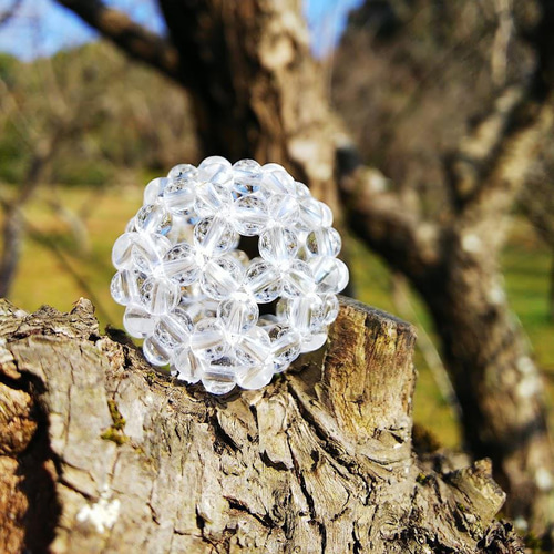 神聖幾何学フラーレン 4mm AAA 天然水晶使用