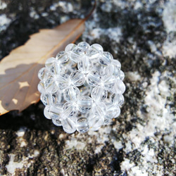 AAA天然水晶4ｍｍ使用【神聖幾何学フラーレン】直径約3cm 2枚目の画像