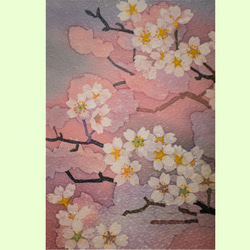 染めアート　植物シリーズ　桜 4枚目の画像