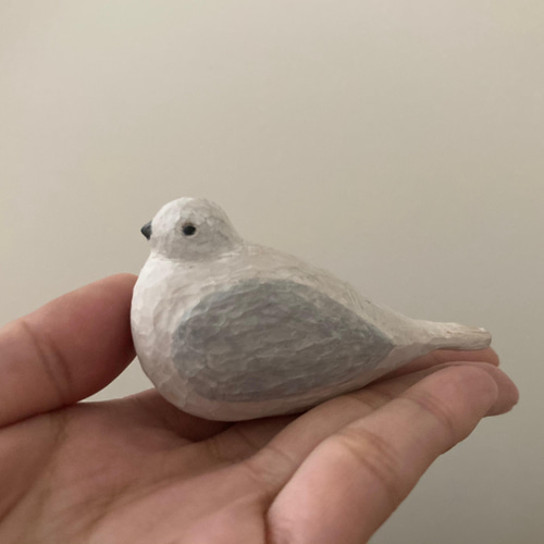 白い鳥（木彫り） 彫刻 ミソノの森 通販 13224175｜Creema(クリーマ