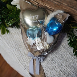 送料無料【ナチュラルバルーンブーケ　Pink/Blue】| 手持ちバルーン　花束　結婚式　卒業　卒園　お祝い　発表会 8枚目の画像