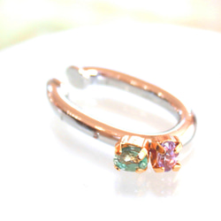 パライバトルマリン!　Paraiba Tourmaline & Amethyst Big Ear-cuff 2枚目の画像