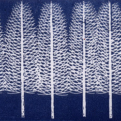 樹林（紺色）/ 銅版画（作品のみ） 2枚目の画像