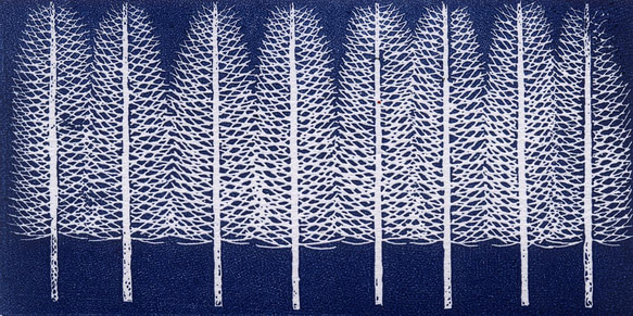 樹林（紺色）/ 銅版画（作品のみ） 2枚目の画像