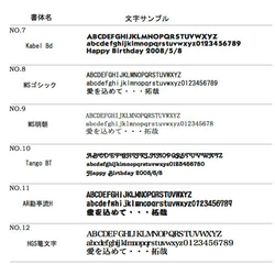 1.0mm刻印（12種の書体、綺麗で深めのレーザー刻印） 3枚目の画像