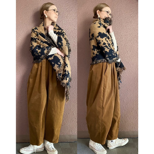 cleema RATA サーカスパンツ 長さ選べる❤️カーキ❤️ゆったりボリュームサーカスパンツ❤️伸縮