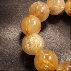 【超ド迫力】お試し価格 現品一点物 ゴールドルチル ブレスレット 金針水晶 ２０ミリ １２７ｇ Ｒ９９ 天然石 最強運 12枚目の画像