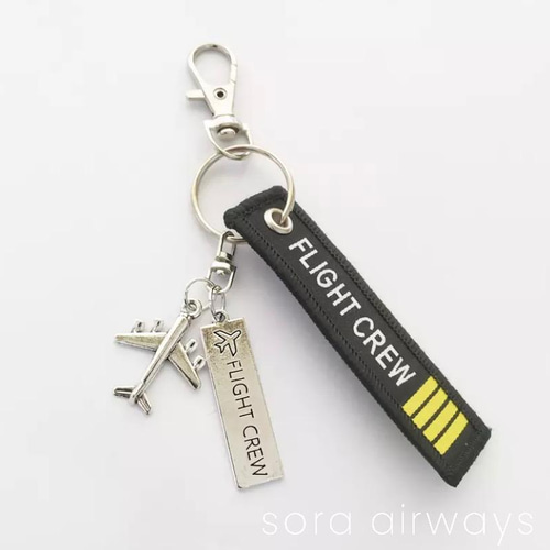 3タイプ】飛行機チャーム付 ミニ クルータグ CA ｷｬﾋﾞﾝｱﾃﾝﾀﾞﾝﾄ