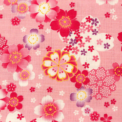 サザンクロス 生地【50×110cm】 桜 さくら サクラ 花柄 和風 春 浴衣 甚平 和小物 華やか ピンク 1枚目の画像