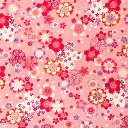 サザンクロス 生地【50×110cm】 桜 さくら サクラ 花柄 和風 春 浴衣 甚平 和小物 華やか ピンク 2枚目の画像