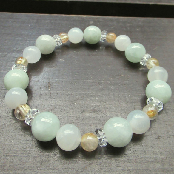 大人可愛い❢翡翠とガーデンルチルクォーツのブレス❥ 【公式通販】