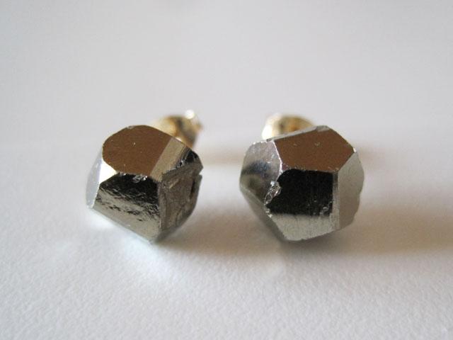 パイライトの原石ピアス/Peru 14kgf