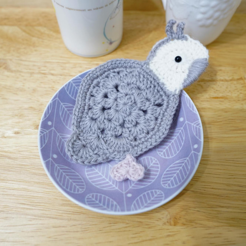 受注制作】ハートフルなインココースター オカメインコ セキセイインコ