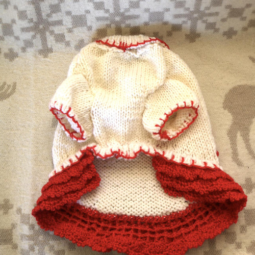 雪の結晶柄セーター中型犬用（現品） ペット服・アクセサリー