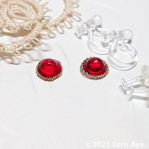 tsubasa*睦月 想紅（おもくれない） ピアス（フック・チェーン