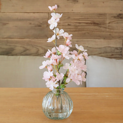 《ずっと咲いてる》28cmコロンと可愛い桜の一輪挿しアレンジ（無料ギフトラッピング） 7枚目の画像