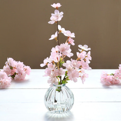 《ずっと咲いてる》28cmコロンと可愛い桜の一輪挿しアレンジ（無料ギフトラッピング） 6枚目の画像