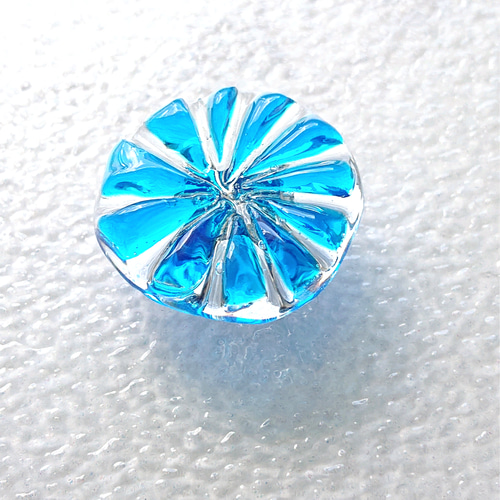 No.128 切子風 フラワー 帯留め (ブルー) 青 帯留め choco 通販  