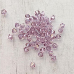 4mm 30個】スワロフスキー #5328（アメジスト) ビジュー・クリスタル