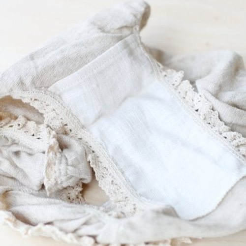 ヘンプコットン】ショーツ⑤(股上深め) Mサイズ / 草木染め グリーン