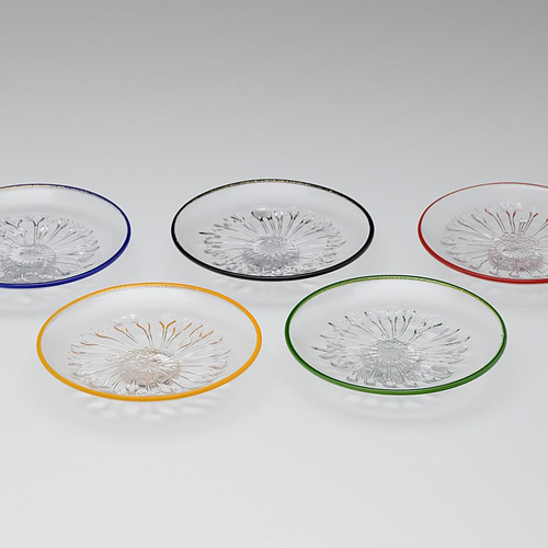 銘々皿・5色（金×銀） 小皿 GlassStudio刻 通販 13226799