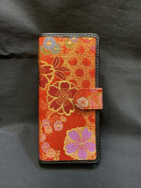 西陣織と本革のスマホケース 5,850円