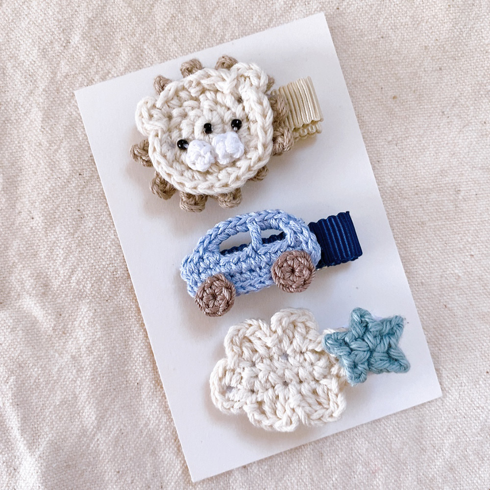 オーダーメイド♡りんごちゃん＆れもんちゃん♡ベビーヘアクリップ　ヘアゴム オーダーメイド♡りんごちゃん＆れもんちゃん♡ベビーヘア