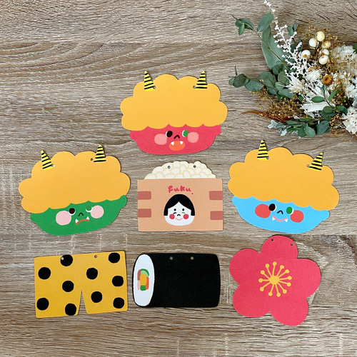 節分ガーランド /豆まき 節分 鬼 寝相アート ガーランド Apois 通販