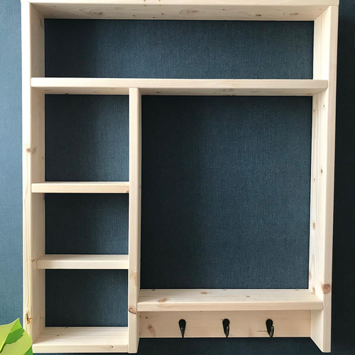 送料無料】 ウォールシェルフ オーガナイザー 65cm 75cm ブラウン