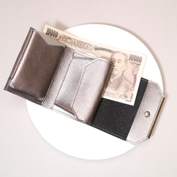 【◎大人可愛いミニ財布◎】コロンとしたミニ財布(シルバー) 3枚目の画像