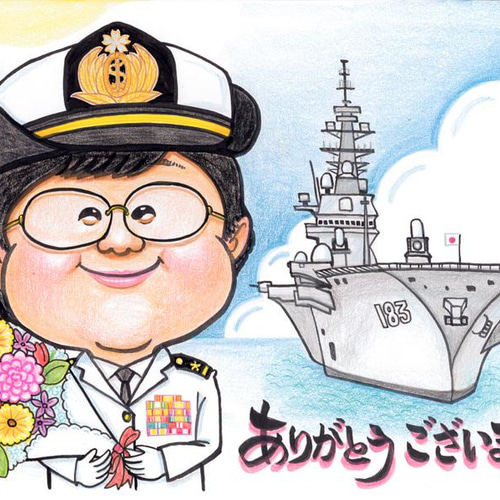 売れ筋・人気アイテム 商品 似顔絵 退職祝い B4サイズ 似顔絵 イラスト 額入り【送料無料】 イラスト